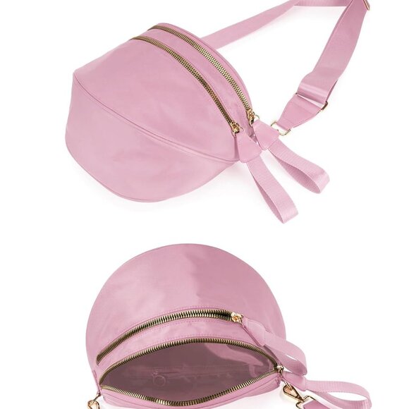 Spacious Nylon Crossbody Bag Bum Bag Handbags Wallets Purses Trendy Shoulder Bag - Picture 4 of 5